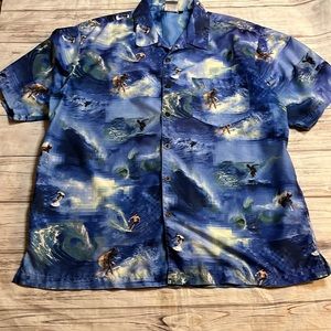 SIDEOUT Hawaiian Themed ButtonDown Shirt